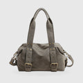 Structured Baguette Shoulder Bag – Studded Vegan Leather