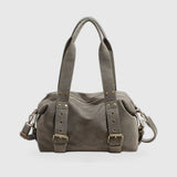 Structured Baguette Shoulder Bag – Studded Vegan Leather
