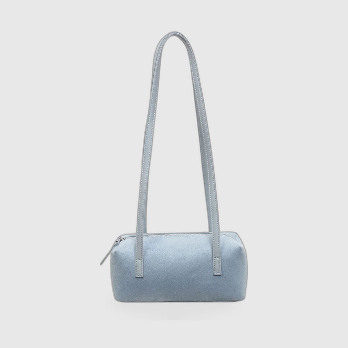 Compact Barrel Underarm Bag – Small Zip Shoulder Tote