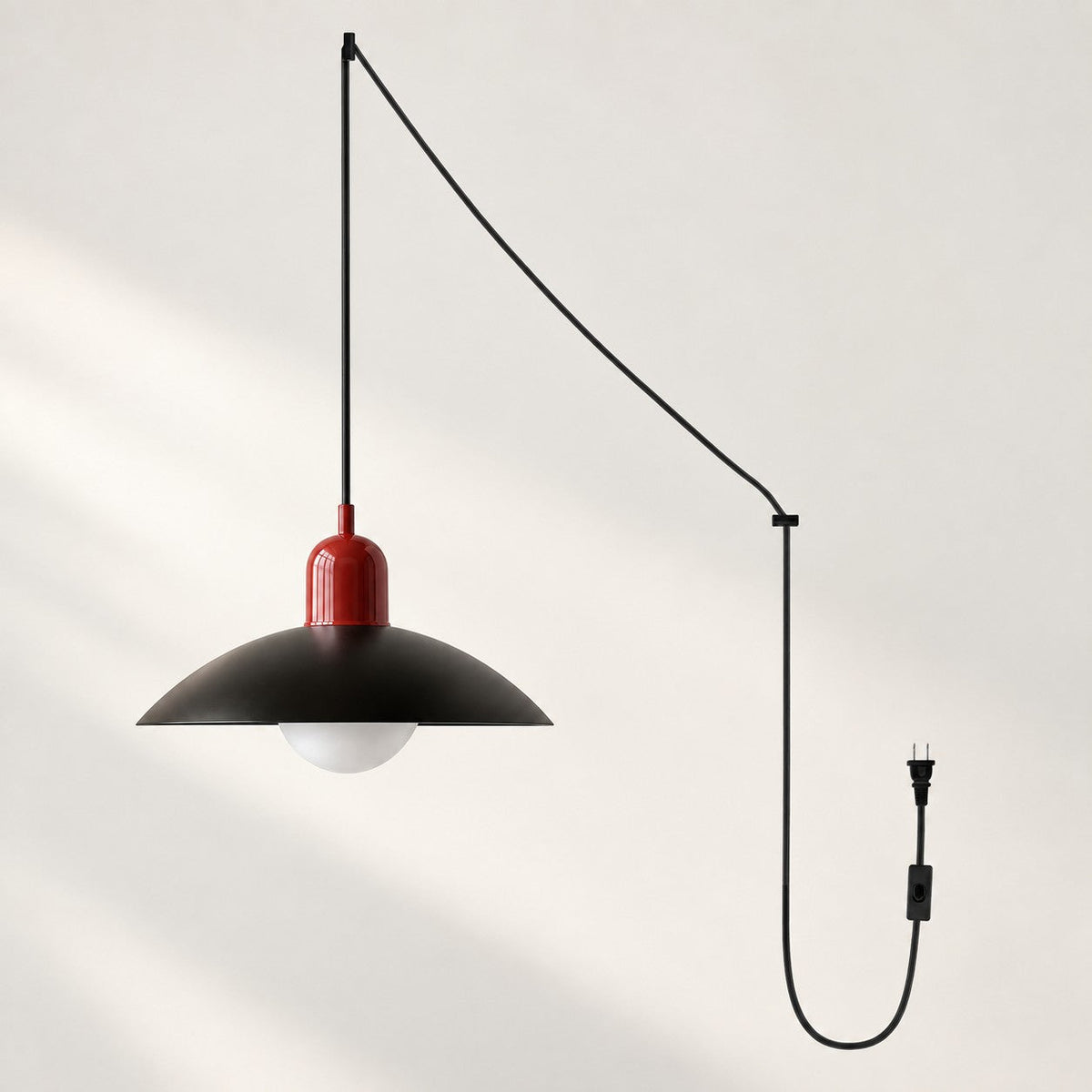 Mid Century Bauhaus Plug-In Pendant Light