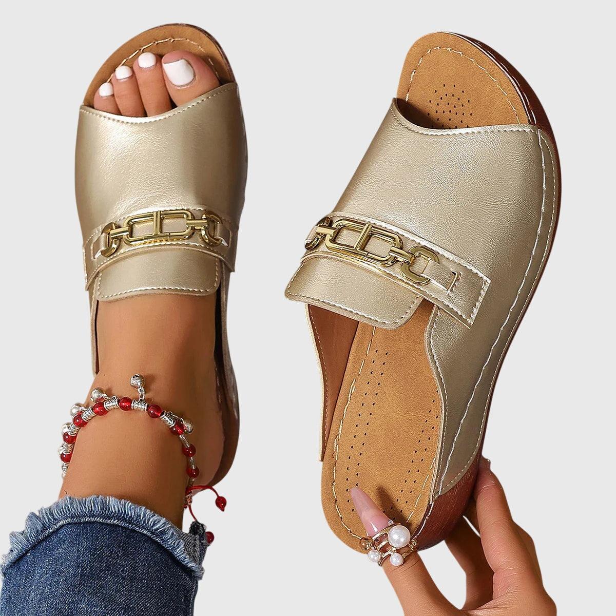 Women's Sandals – Open-Toe Summer Slip-On Shoes