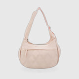 Quilted Crescent Hobo Bag – Diamond-Stitch Shoulder Bag