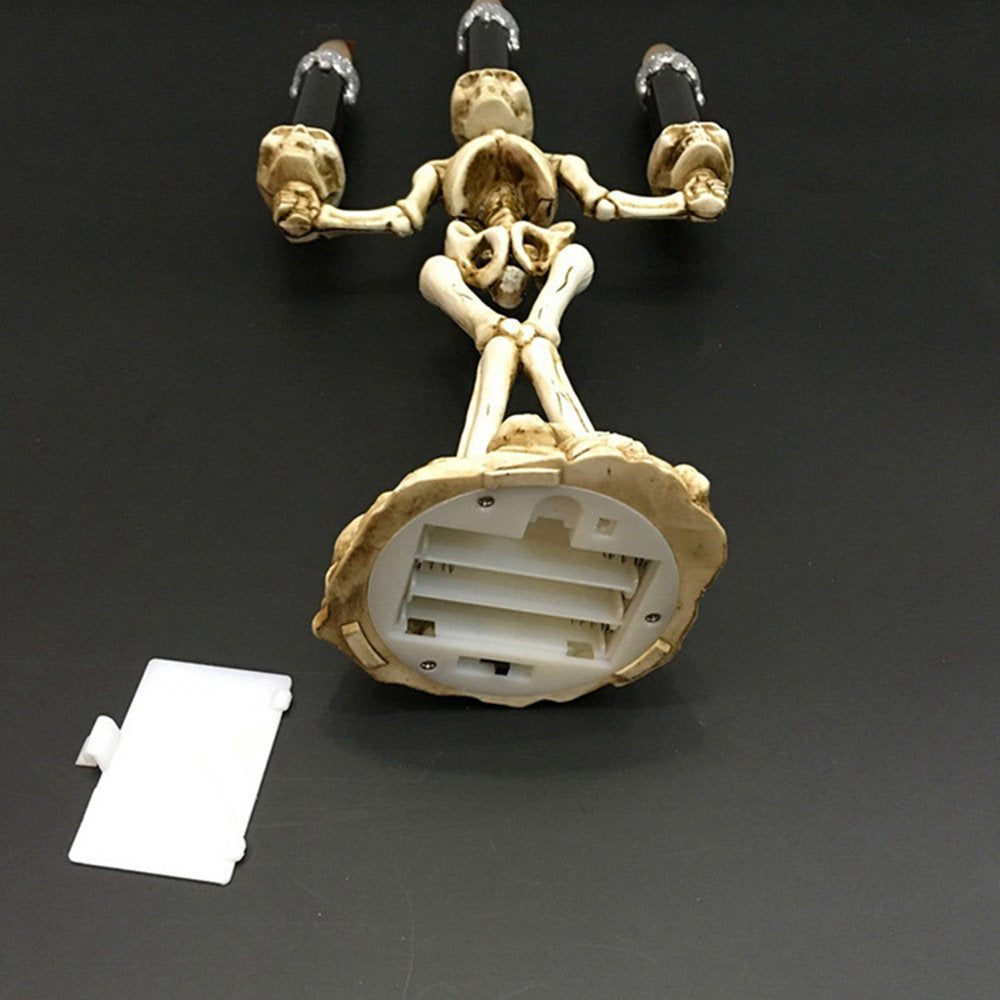 Skeleton Candelabra LED Candle Holder - Spooky Table Light