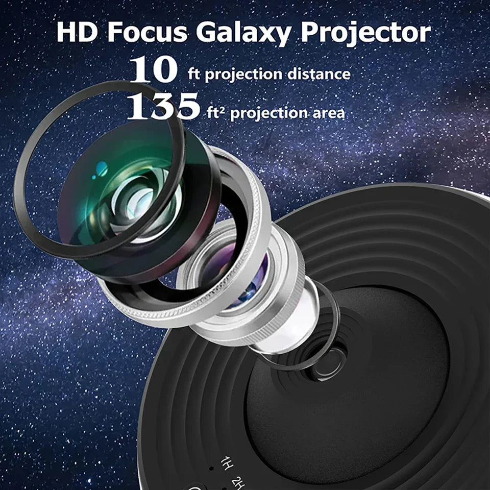 Galaxy Star Projector – 360° Rotating Night Sky Lamp with 13 Discs
