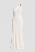 Asymmetric One-Shoulder Dress – Elegant Open Back Formal Evening Dress