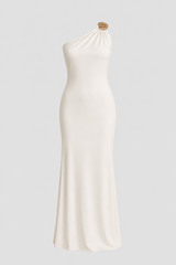 Asymmetric One-Shoulder Dress – Elegant Open Back Formal Evening Dress