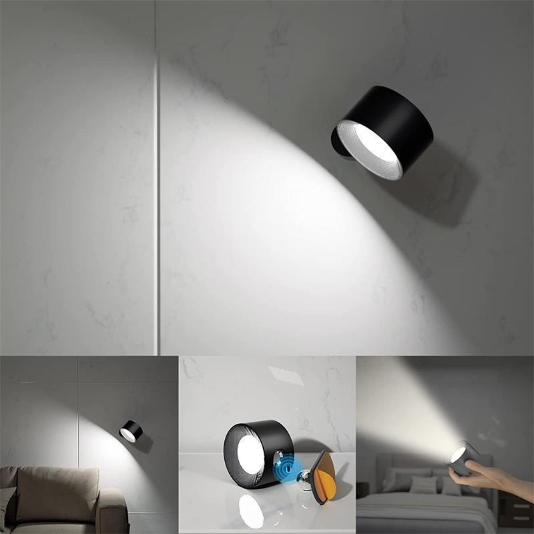 Flexilight™ | 360° trådløs genopladelig væglampe - Hvid - house & garden - {{ product_tags }