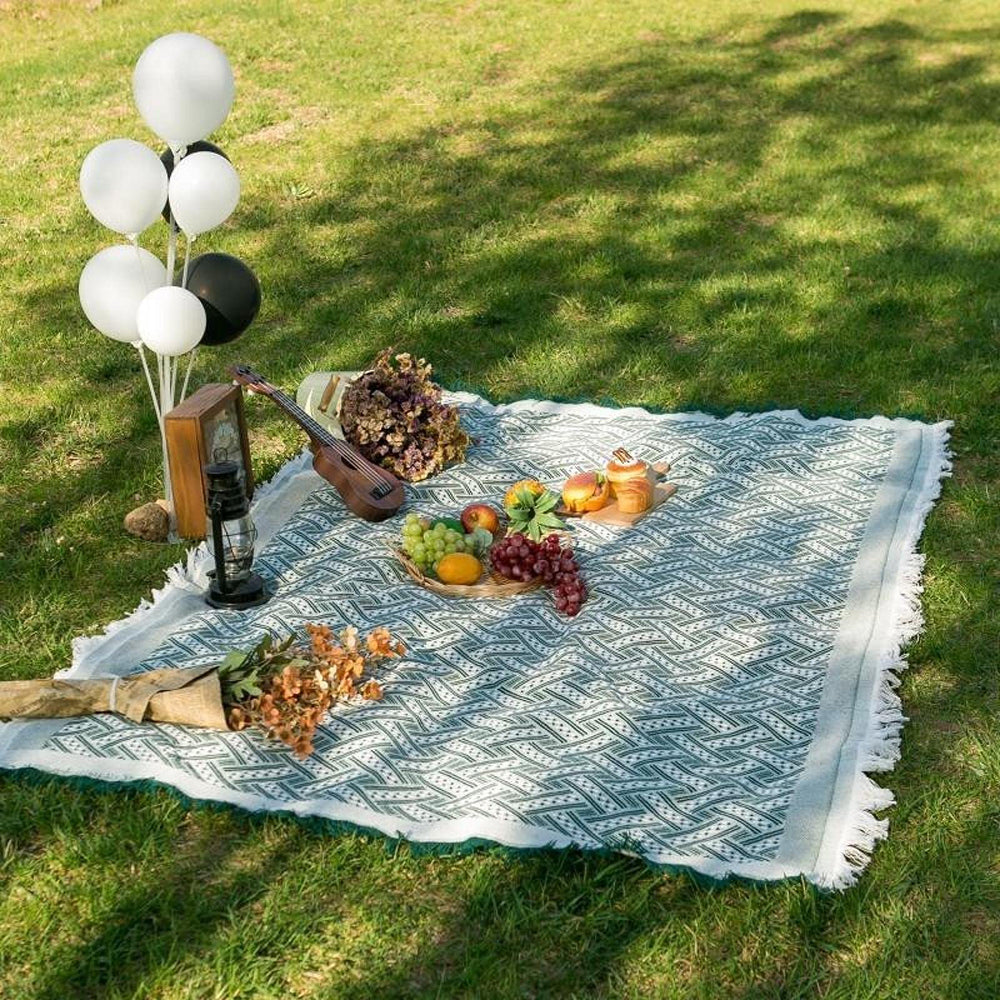Boho Picnic Blanket | Et moderigtigt boheme-tæppe til dine udendørs aktiviteter - F - house & garden - {{ product_tags }