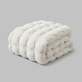 Bubble Fleece Throw Blanket - Plush Soft Couch Blanket