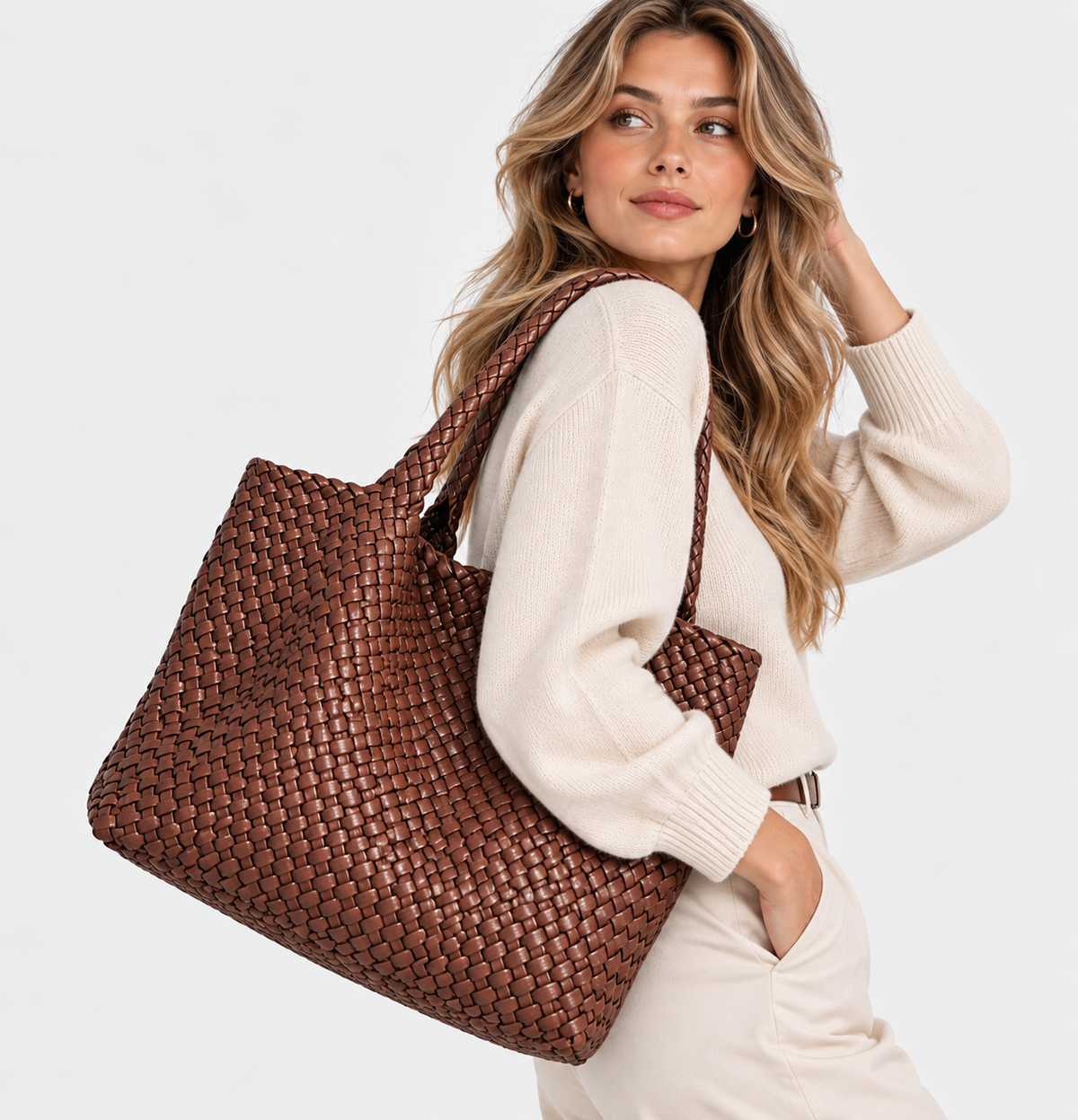 Pleciona torba shopper – luksusowa torebka o pojemnym fasonie