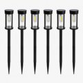 Outdoor Solar Garden Lights - Black LED Path Stakes (10-Pk)