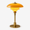 Modern Danish Designer Table Lamp - Layered Shade, LED