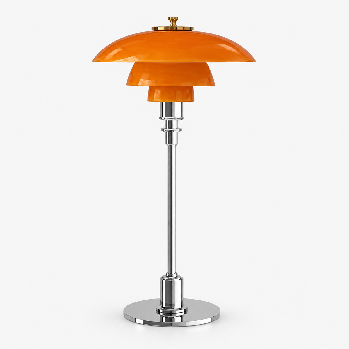 Modern Danish Designer Table Lamp - Layered Shade, LED