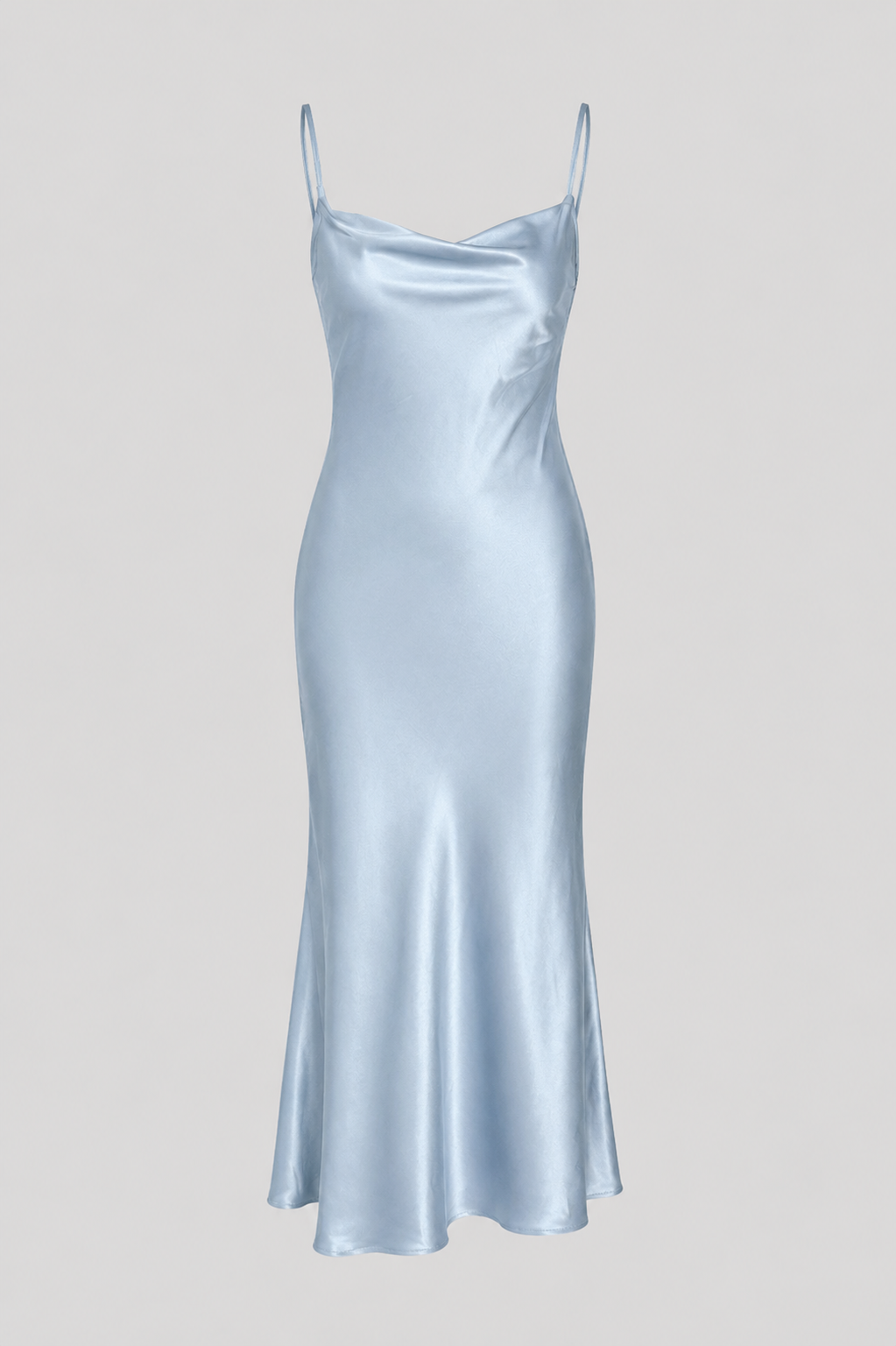 Cowl-Neck Maxi Dress – Elegant Draped Evening Gown