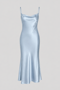 Cowl-Neck Maxi Dress – Elegant Draped Evening Gown