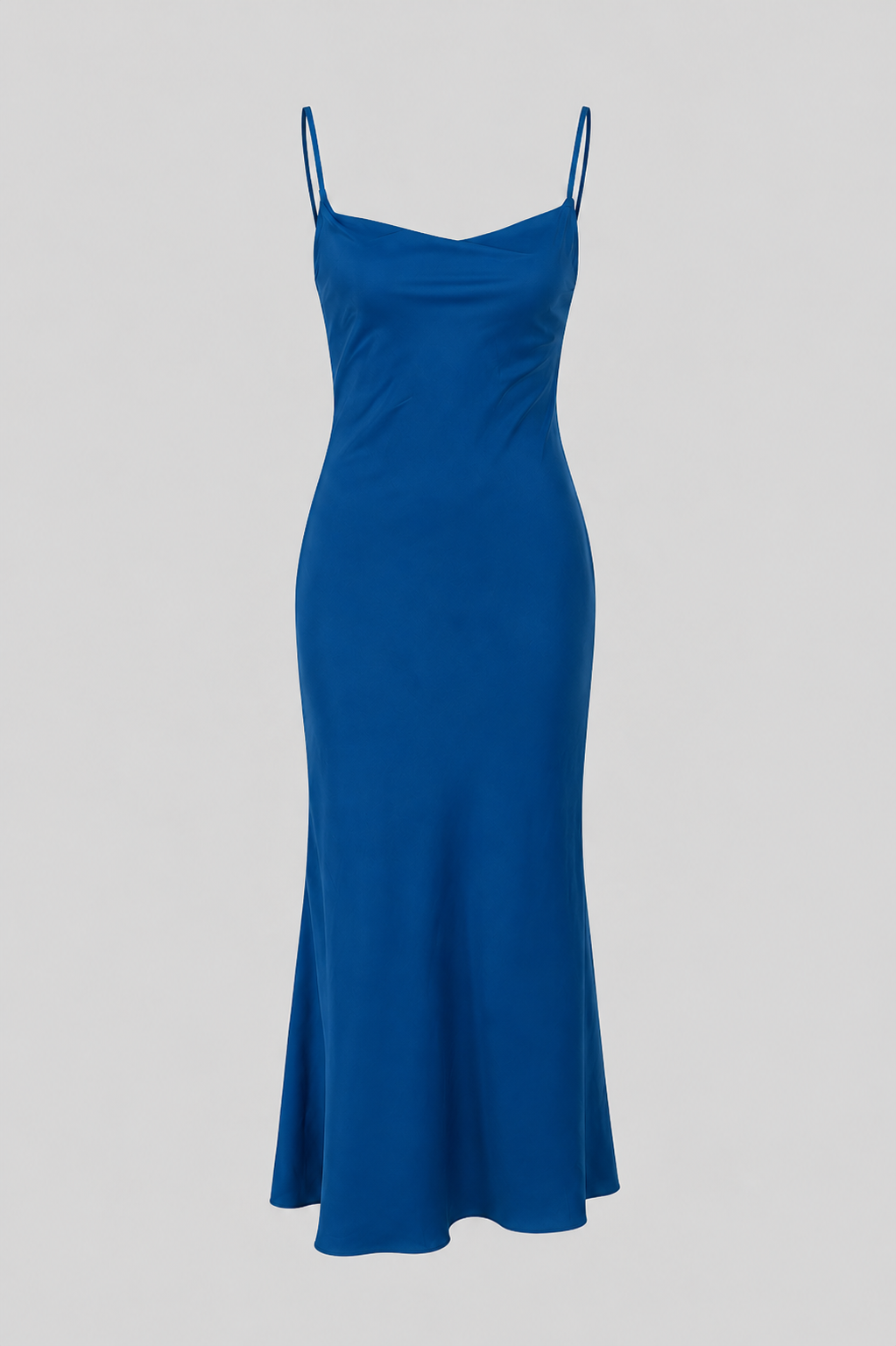 Cowl-Neck Maxi Dress – Elegant Draped Evening Gown