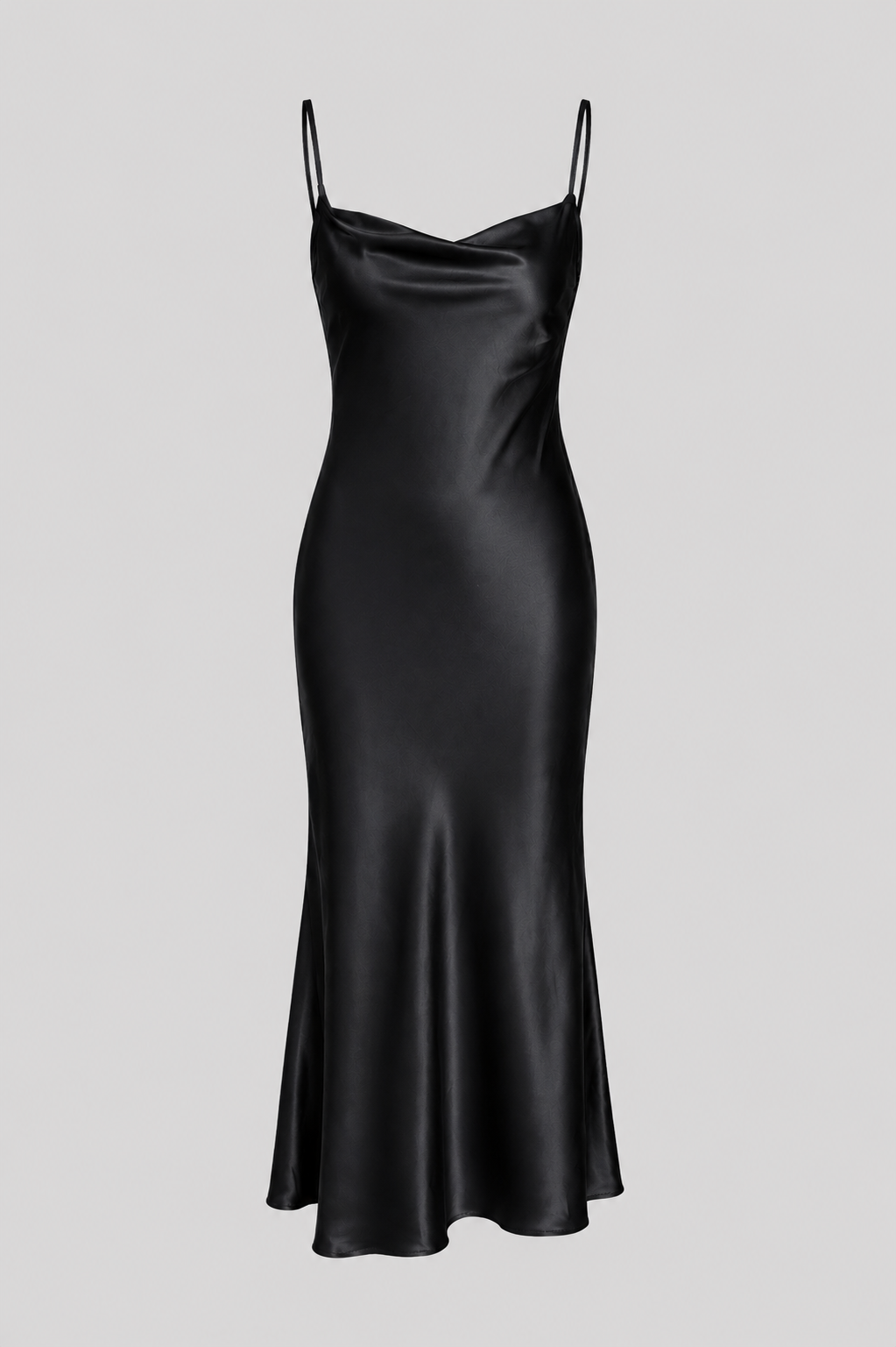 Cowl-Neck Maxi Dress – Elegant Draped Evening Gown