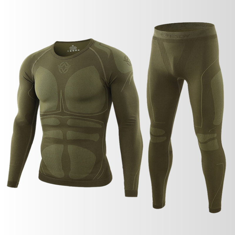 Men's Thermal Base Layer Set - Seamless, Moisture-Wicking