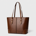 Vintage Leather Shoulder Bag for Women with Large Capacity