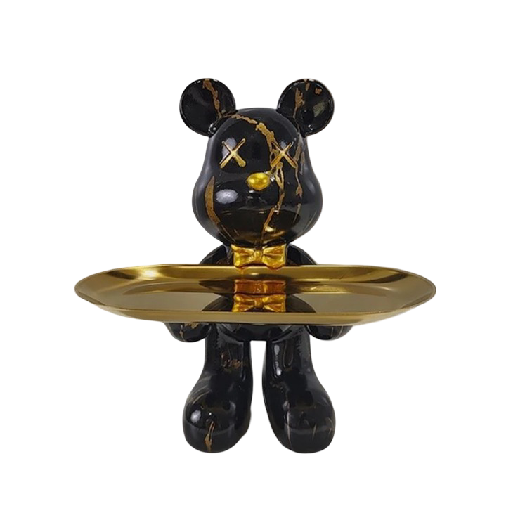 Decorative Bear Storage Tray Figurine