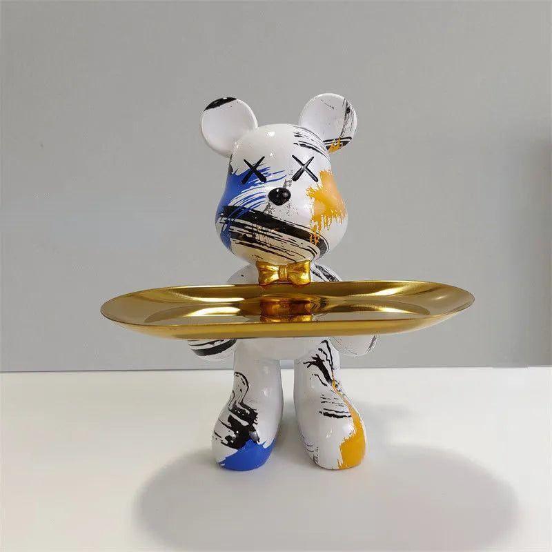 Decorative Bear Storage Tray Figurine