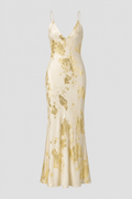Deep V-Neck Spaghetti Strap Slip Dress