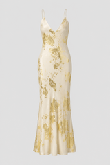Deep V-Neck Spaghetti Strap Slip Dress