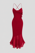 Elegant Sleeveless Cocktail Party Dress with Asymmetric Hem