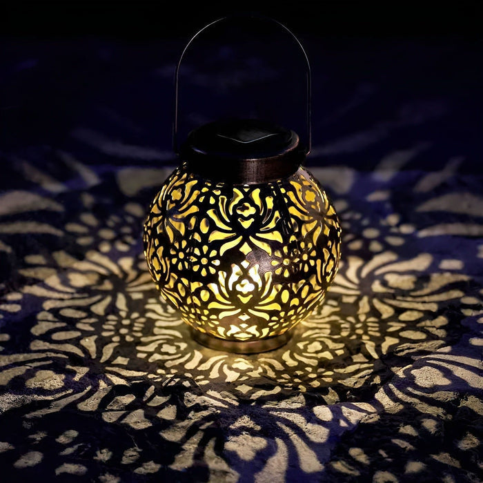 Solar-Powered Decorative Outdoor Pendant Light