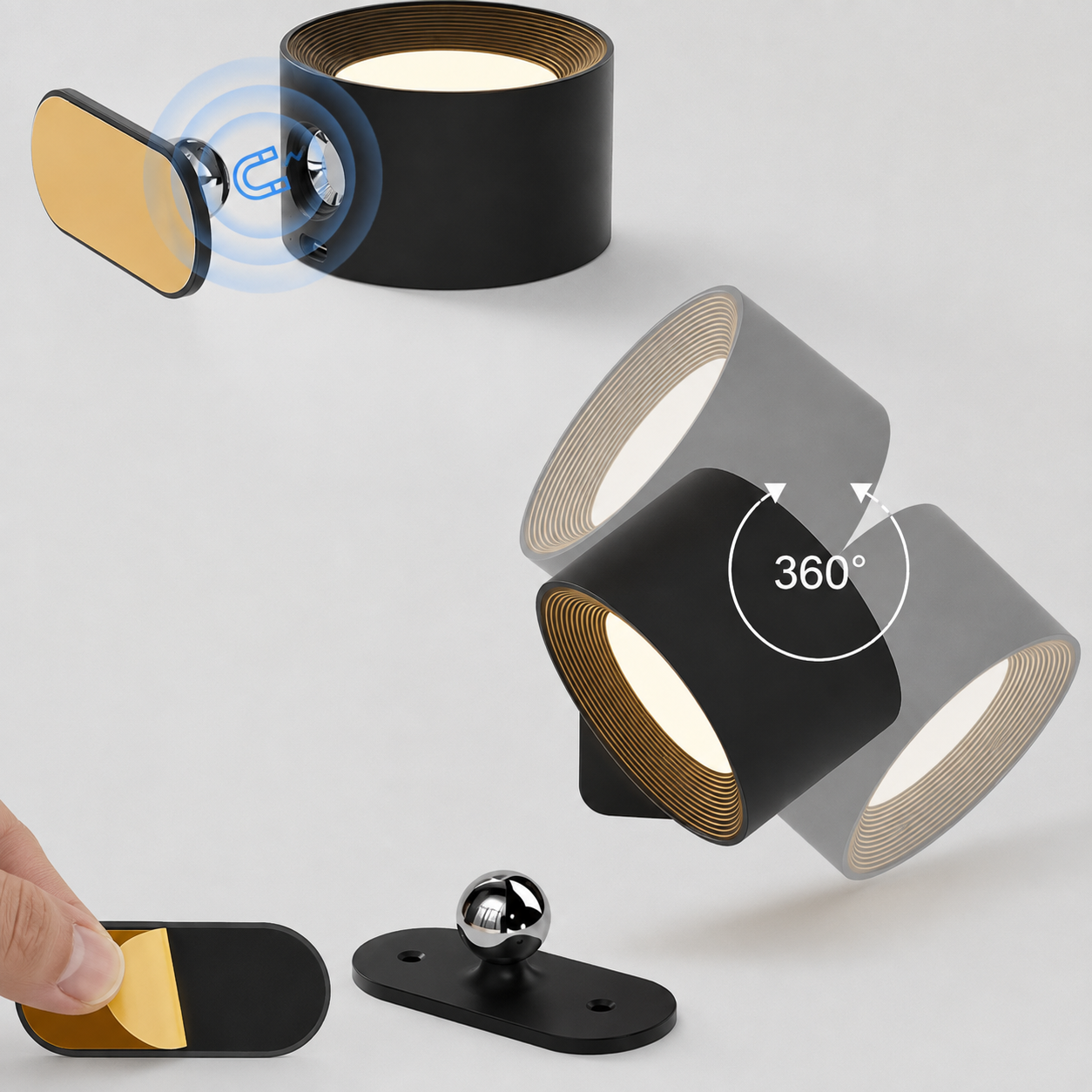 Flexilight | 360° wireless rechargeable wall lamp