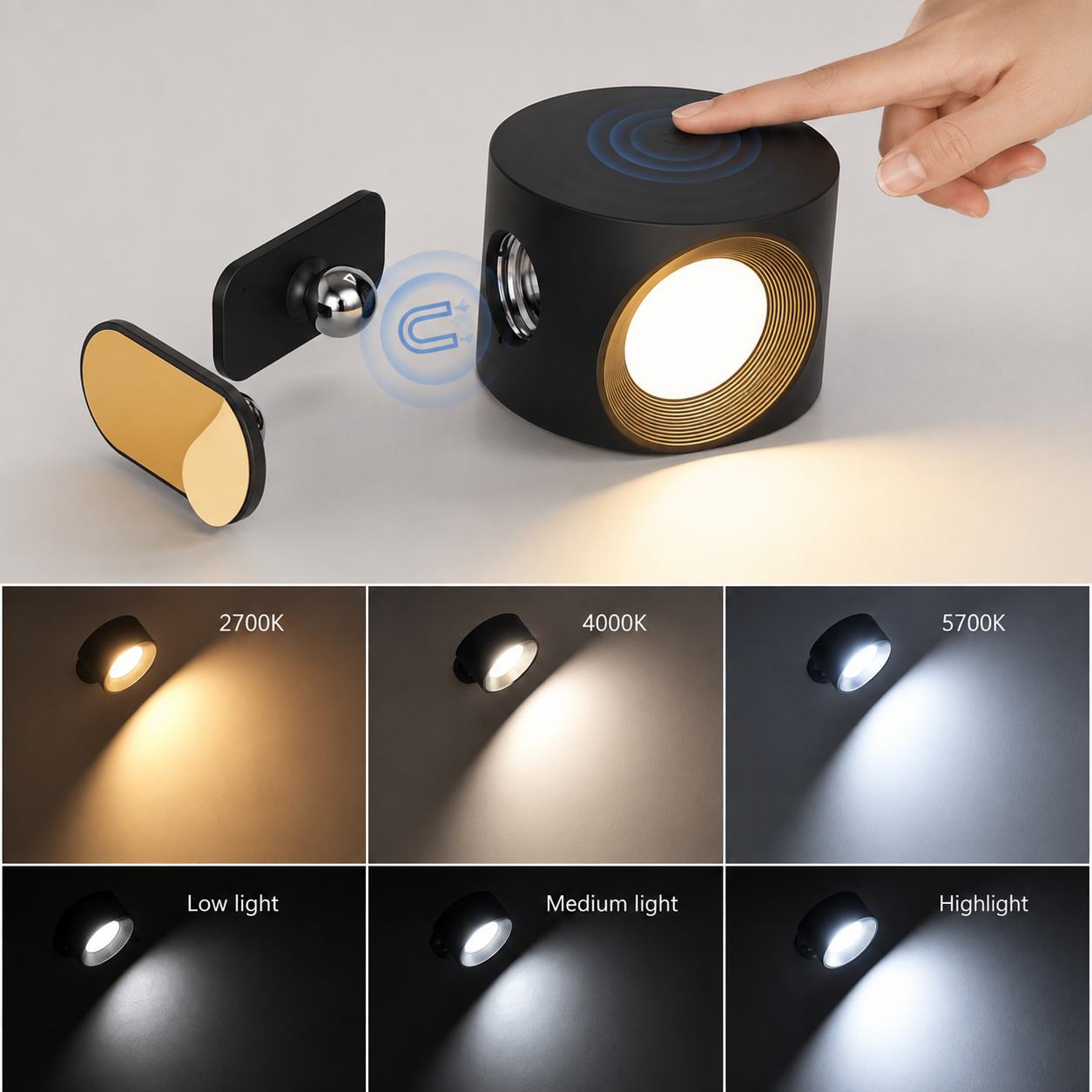 Flexilight | 360° wireless rechargeable wall lamp