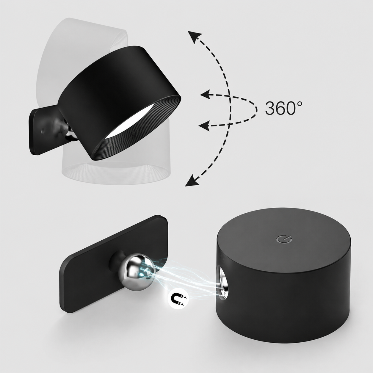 Flexilight | 360° wireless rechargeable wall lamp