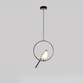 Golden Bird Pendant Lamp – LED Sculpture Ceiling Light