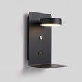 DualDelight LED Wall Lamp with Shelf & USB Port
