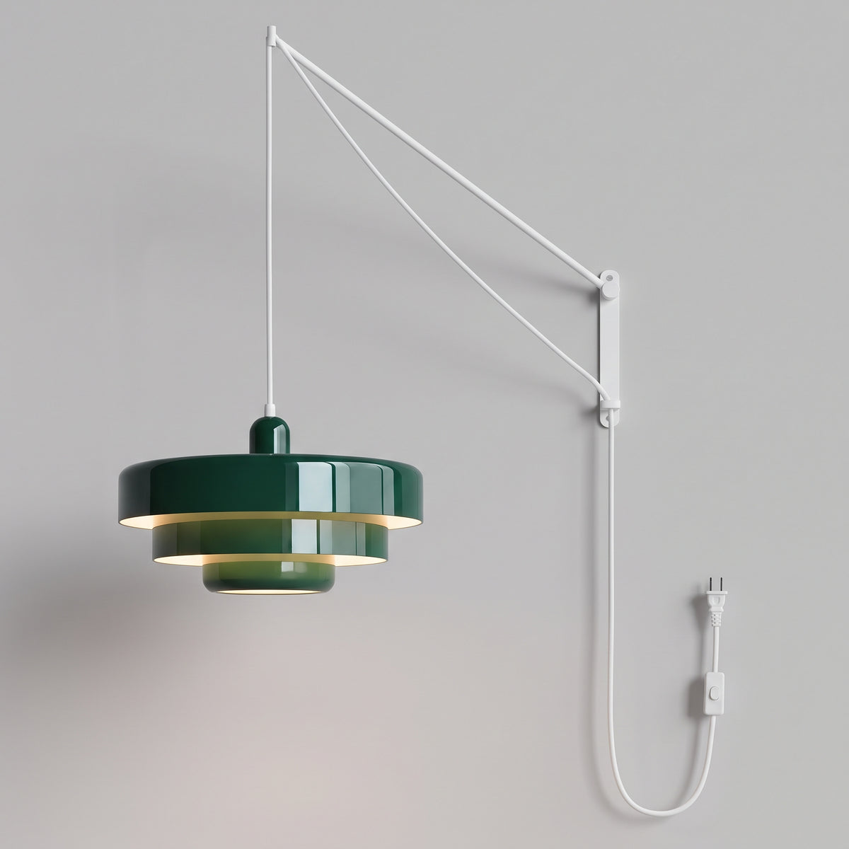Retro Bauhaus Plug-In Pendant Light - Multi Color