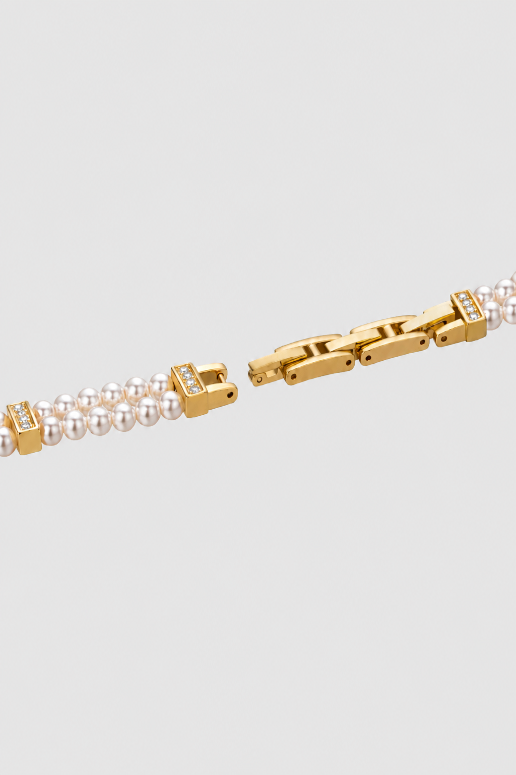 Gold-tone Watch with Natural Pearls