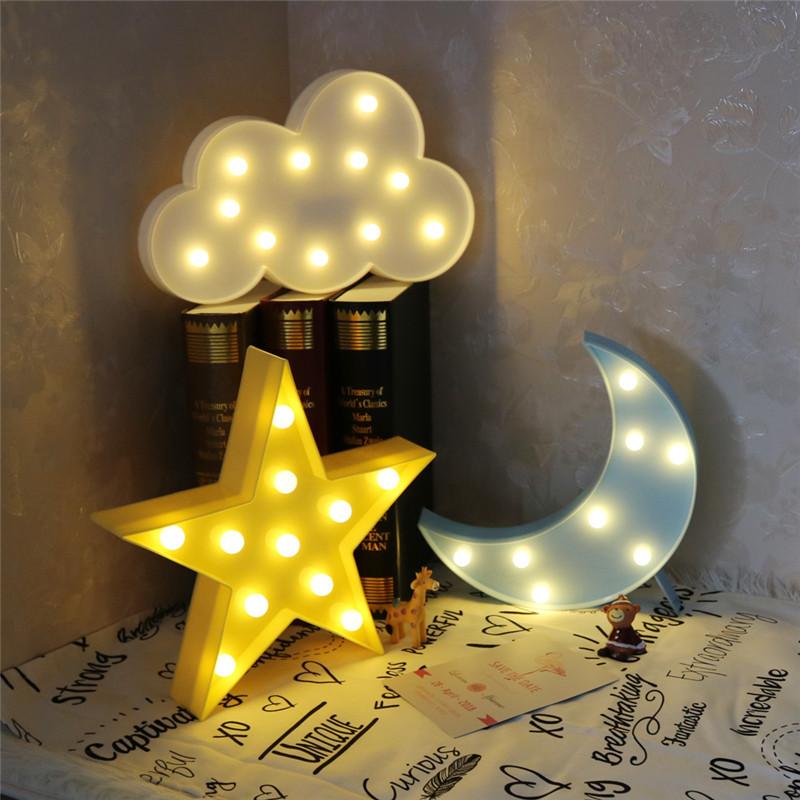 3D Cloud & Moon LED Night Light – Soft Bedtime Glow