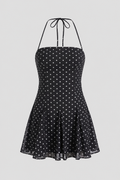 Halter Neck Polka Dot Mini Dress