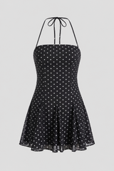 Halter Neck Polka Dot Mini Dress