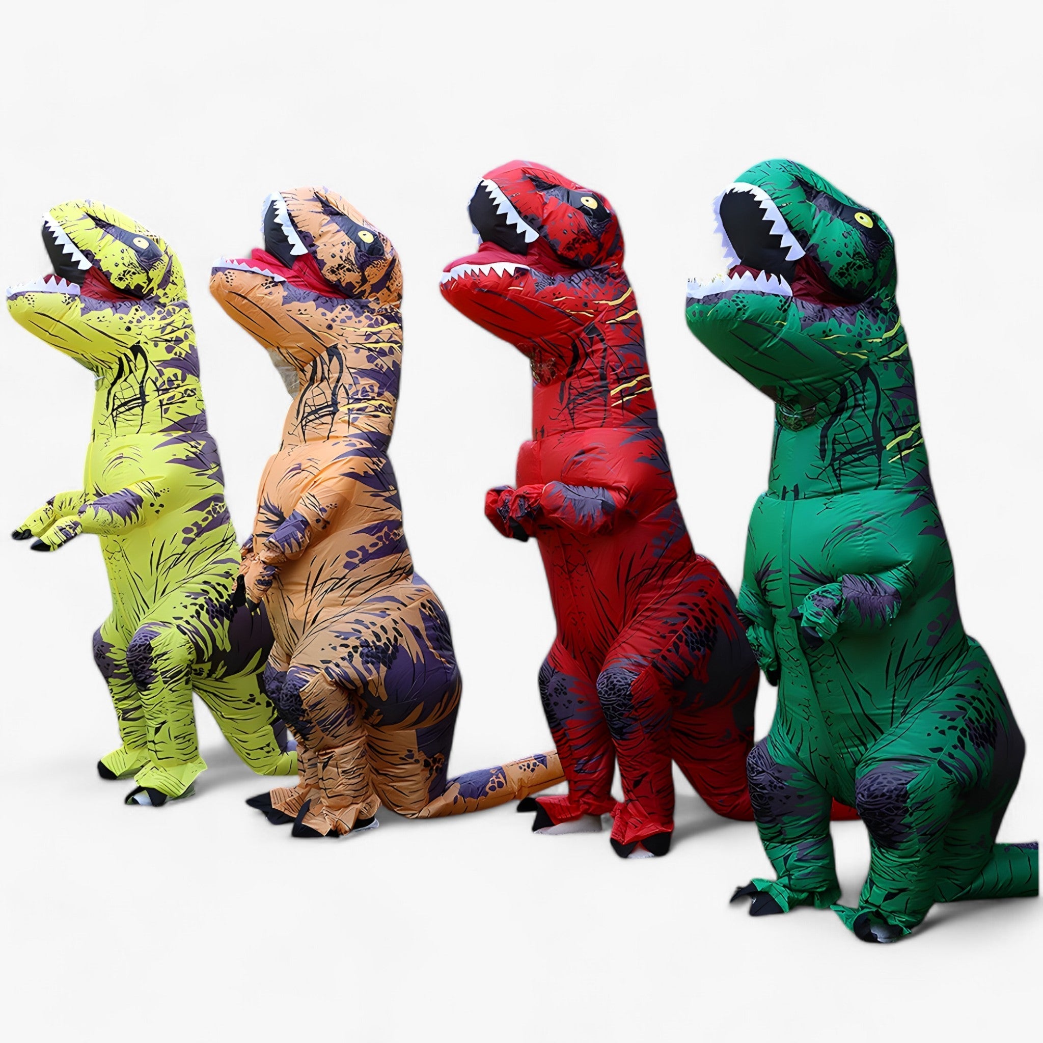 other : Opblaasbaar T-Rex Kostuum - Leuk voor Kinderen en Volwassenen - Bruin in van Pantino