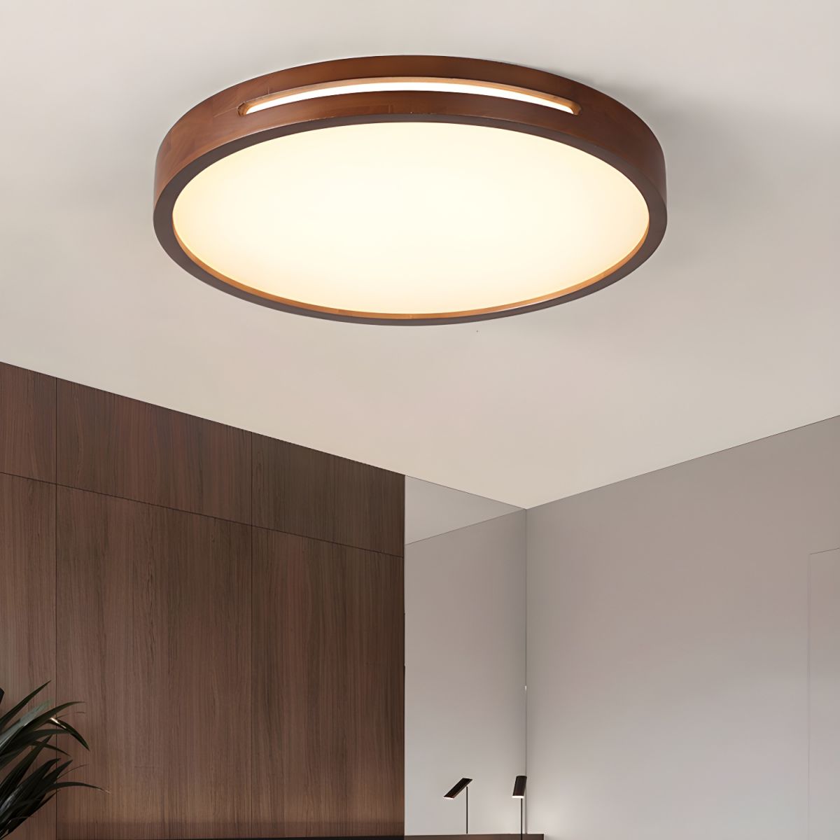 Kintaro - Wood Frame LED Flush Mount Ceiling Light