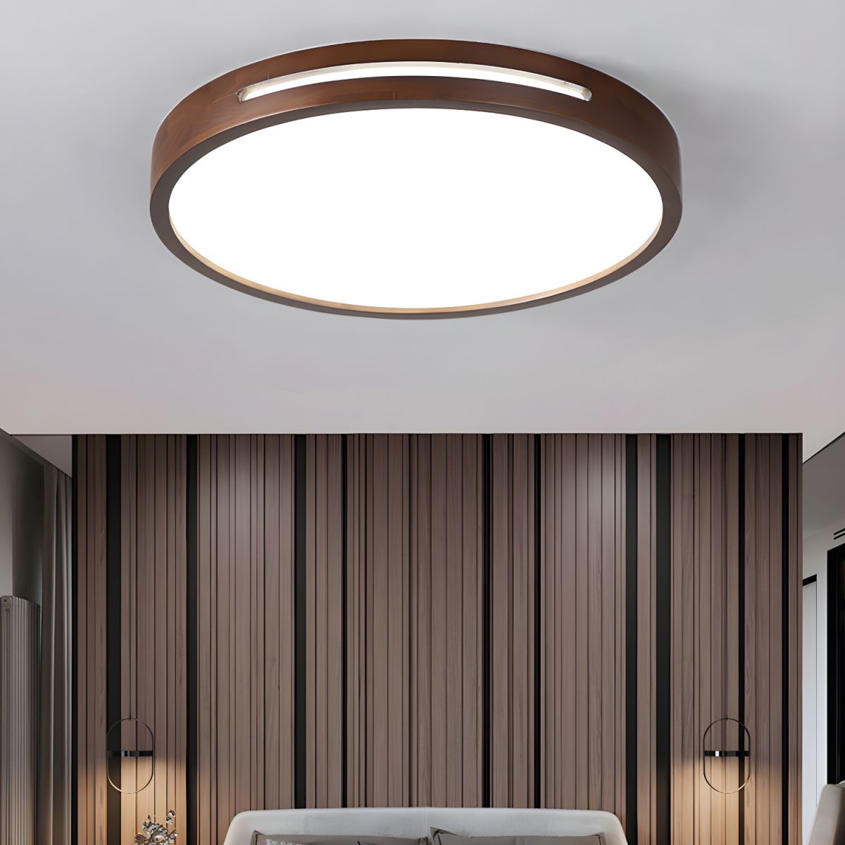 Kintaro - Wood Frame LED Flush Mount Ceiling Light