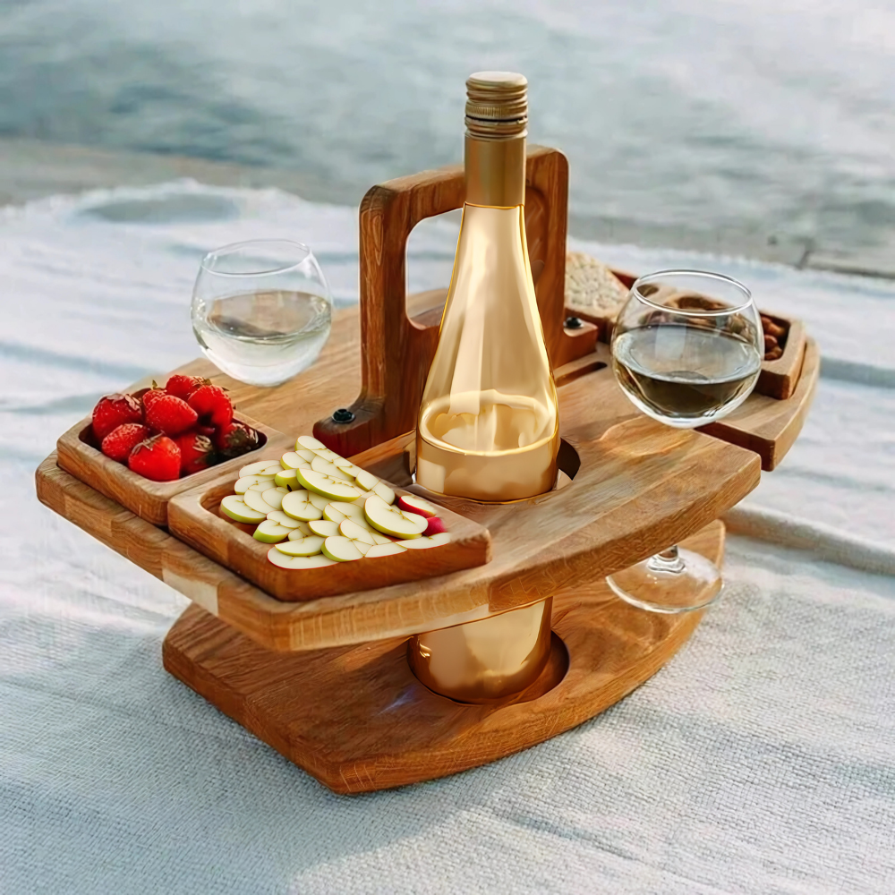 Compact Foldable Wooden Picnic Table