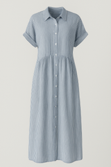 Women's Elegant Midi Dress with Pockets