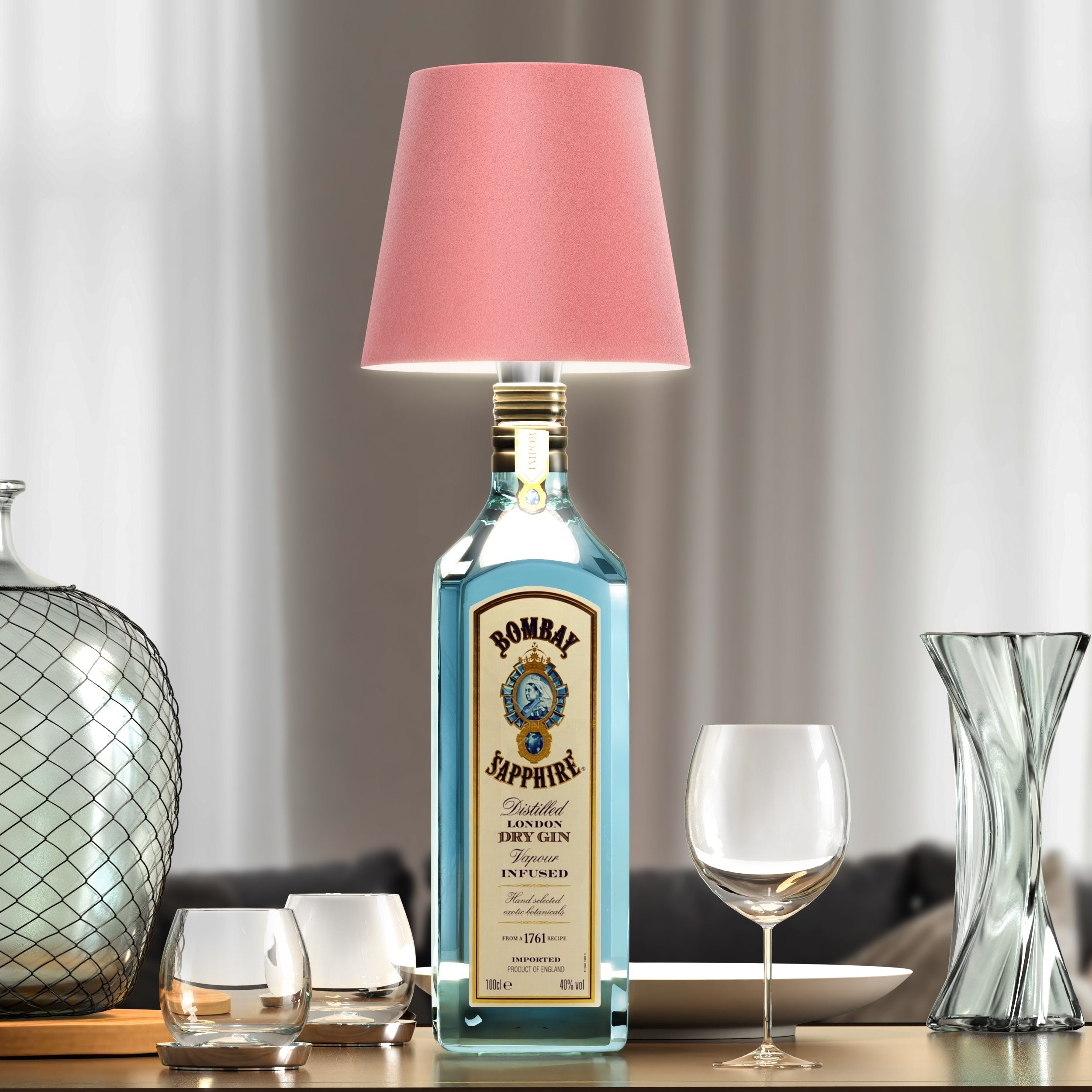 ARIA - Trådlampe til Flaske - Bærbar og Stilfuld Belysning - Sølv - house & garden - {{ product_tags }