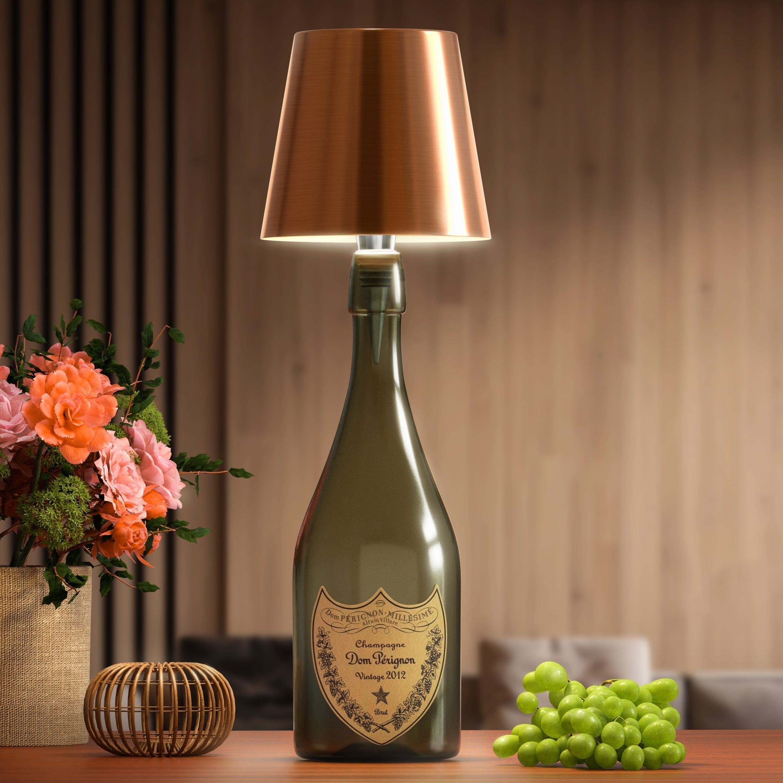 ARIA - Trådlampe til Flaske - Bærbar og Stilfuld Belysning - Brun - house & garden - {{ product_tags }