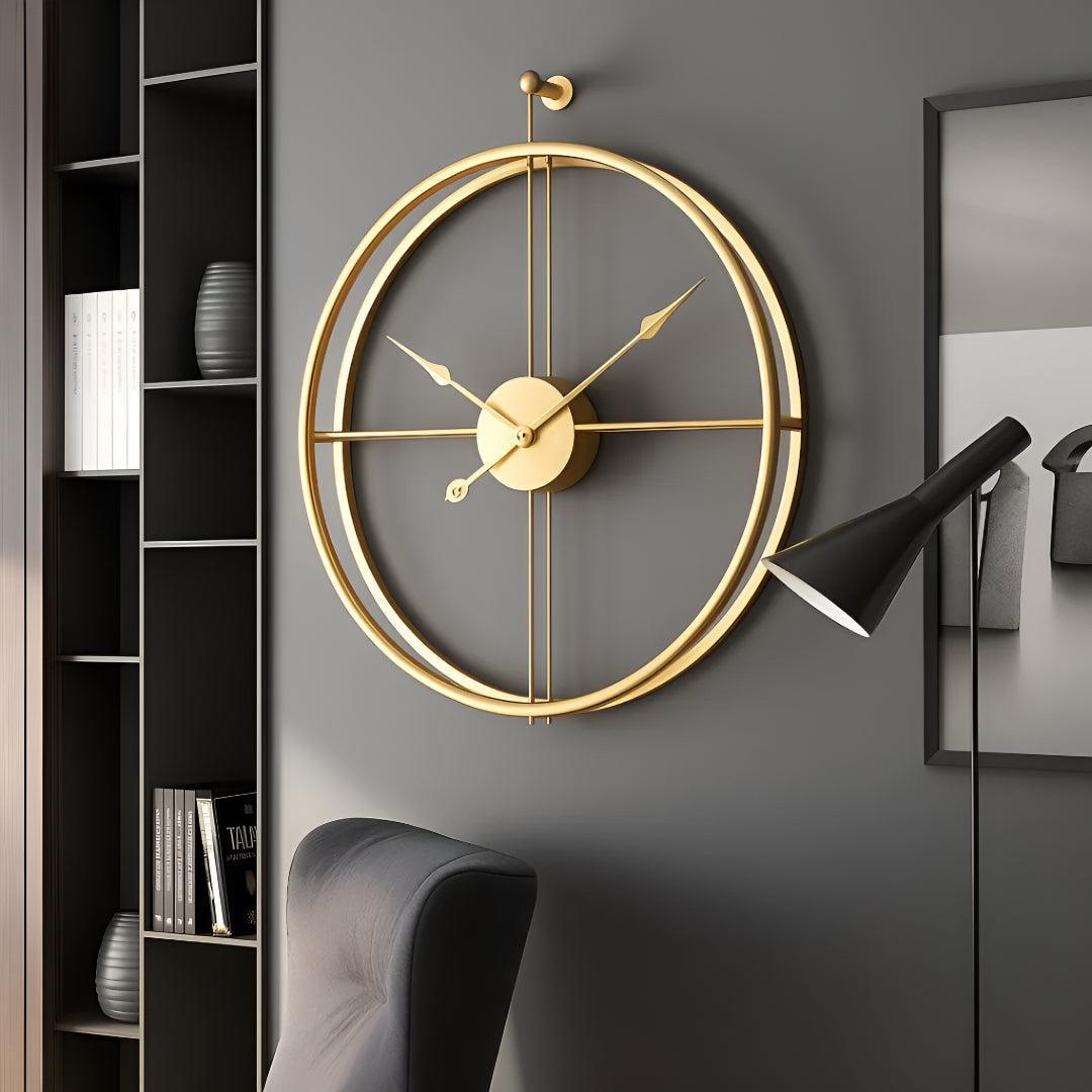 Large Silent Wall Clock - Modern Minimalist Design