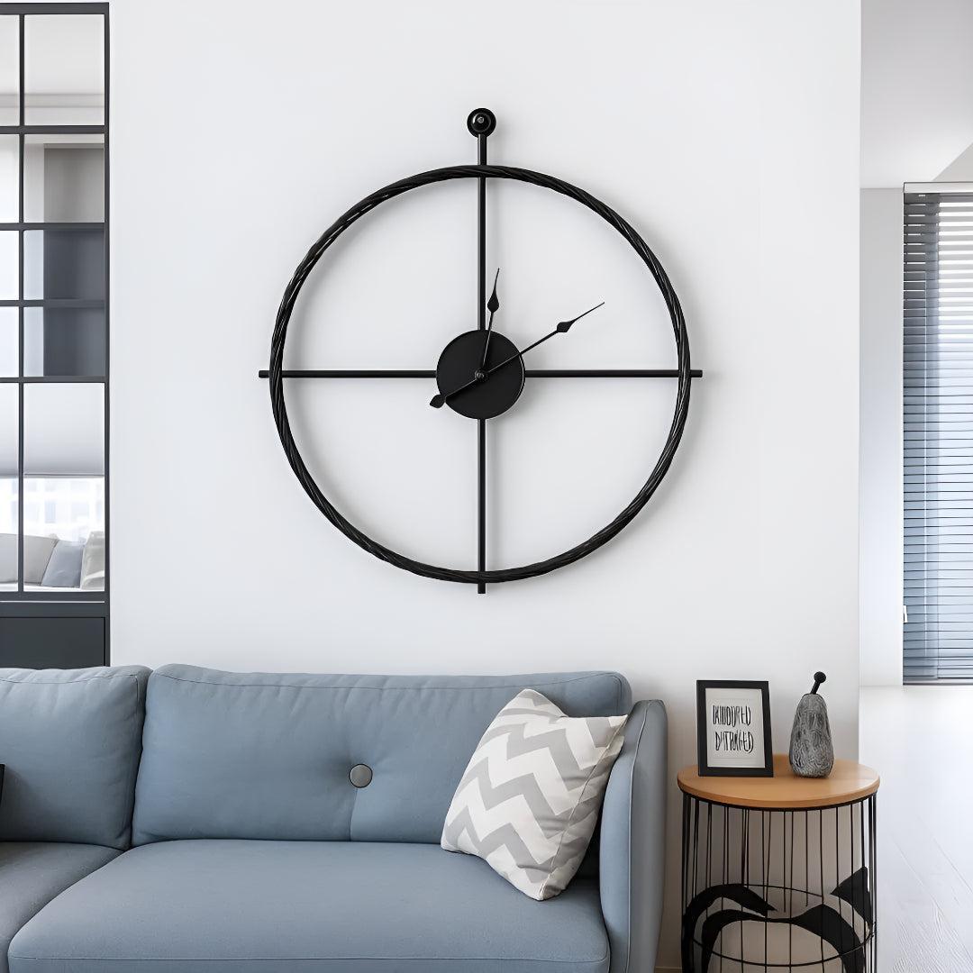 Large Silent Wall Clock - Modern Minimalist Design