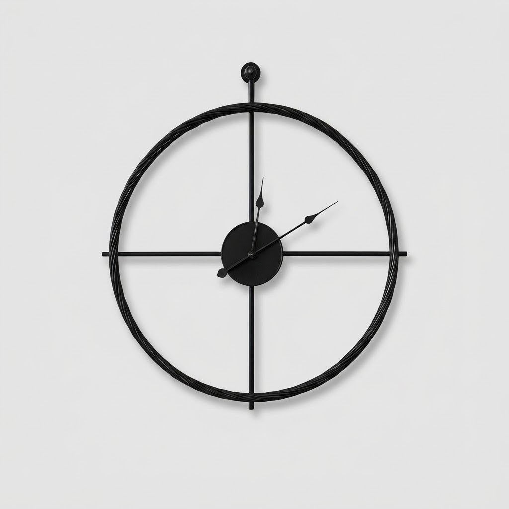 Large Silent Wall Clock - Modern Minimalist Design