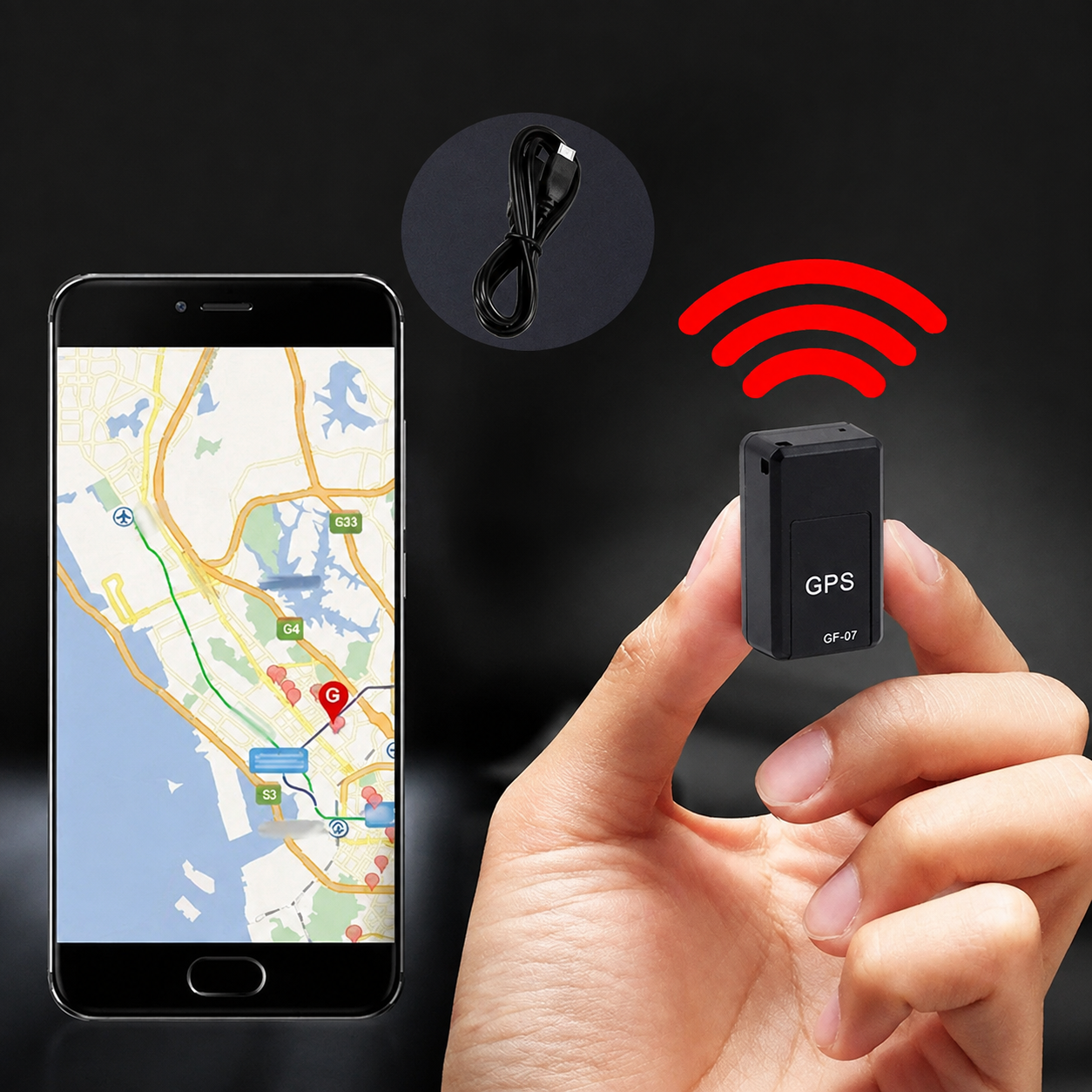 Magnetic Mini GPS Tracker - Worldwide Tracking | No Subscription Required
